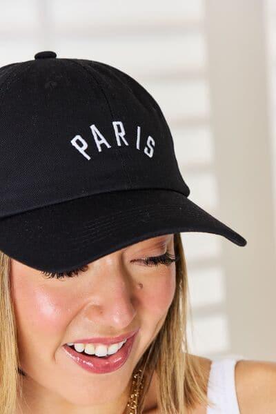 Zenana PARIS Embroidered Baseball Cap - SwagglyLife Home & Fashion